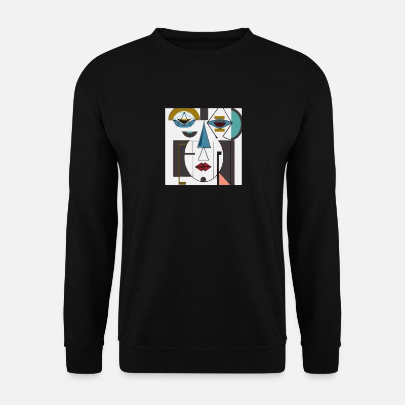 visage abstrait envieux, coloré - Sweat-shirt Unisexe - noir