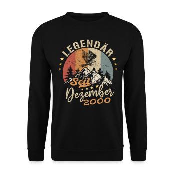 Legendär seit Dezember 2000 limitierte Auflage - Unisex Pullover - Schwarz - Vorne - Alina (178cm) & Michal (187cm)