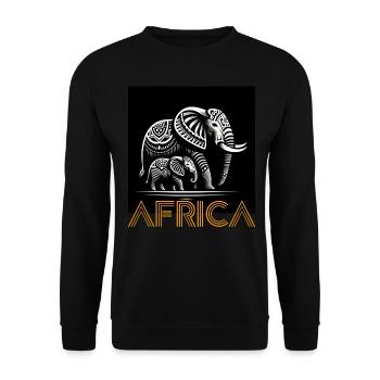 Africa - Unisex Pullover - Schwarz - Vorne - Alina (178cm) & Michal (187cm)