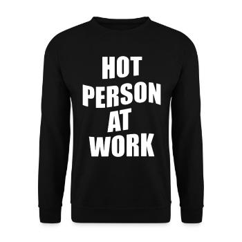 Hot person at work - Unisex Sweatshirt - black - Front - Alina (178cm) & Michal (187cm)