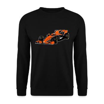 Racecar - Rennauto - Unisex Pullover - Schwarz - Vorne - Alina (178cm) & Michal (187cm)