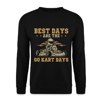 Go Kart - Unisex Pullover - Schwarz - Vorne - Alina (178cm) & Michal (187cm)