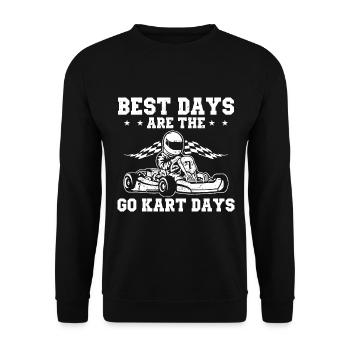 Go Kart fahrer | Hobby Kartsport Kartbahn Cadeau - Sweat-shirt Unisexe - noir - Devant - Alina (178cm) & Michal (187cm)