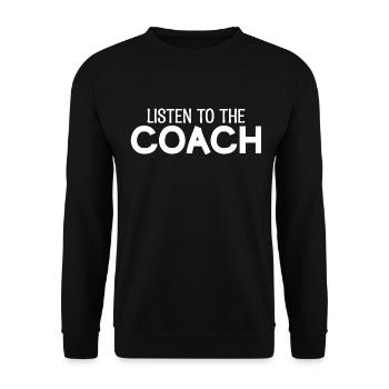 sports coach gift coach coach coach coach - Unisex Sweatshirt - black - Front - Alina (178cm) & Michal (187cm)