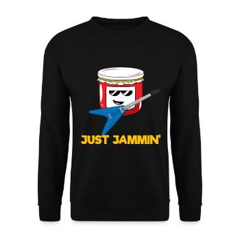 Jam Worth Gitarrist - Unisex Pullover - Schwarz - Vorne - Alina (178cm) & Michal (187cm)