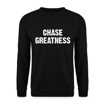 Chase Greatness - Unisex Sweatshirt - black - Front - Alina (178cm) & Michal (187cm)