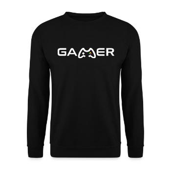Gamer - Unisex Sweatshirt - black - Front - Alina (178cm) & Michal (187cm)
