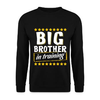 Big Brother In Training, Big Brother In Training - Unisex Sweatshirt - black - Front - Alina (178cm) & Michal (187cm)