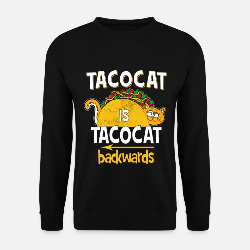 Tacocat Is Tacocat Backwards - Lustige Sprüche Fun - Unisex Pullover - Schwarz