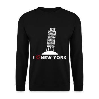 I love new york cadeau humour voyage - Sweat-shirt Unisexe - noir - Devant - Alina (178cm) & Michal (187cm)