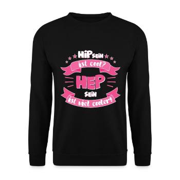Heilerziehungspflegerin HEP Pflegerin Geschenk - Unisex Pullover - Schwarz - Vorne - Alina (178cm) & Michal (187cm)