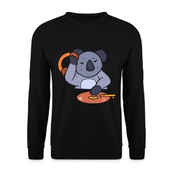 Koala DJ Disc Jockey - Unisex Pullover - Schwarz - Vorne - Alina (178cm) & Michal (187cm)