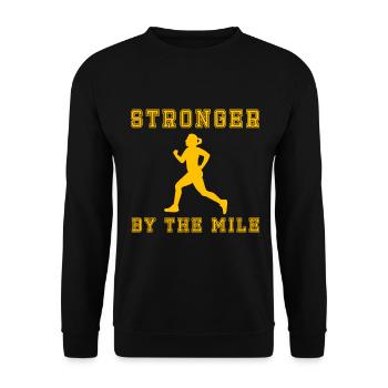Lustiger Ultramarathon Marathonläufer - Unisex Pullover - Schwarz - Vorne - Alina (178cm) & Michal (187cm)