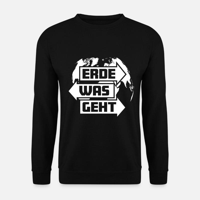 Erde was geht Klimaschutz Umweltschutz Greta Cool - Unisex Pullover - Schwarz