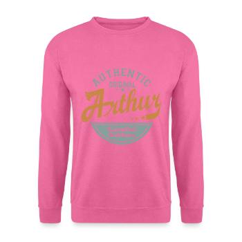 Arthur prénom Cadeau Tshirt personnalisé arthur - Sweat-shirt Unisexe - rose - Devant