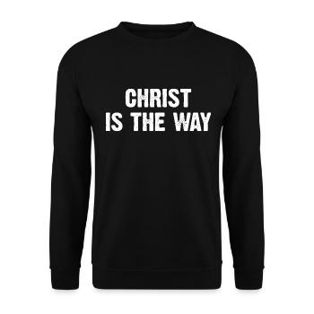 Christ Is The Way - Unisex Sweatshirt - black - Front - Alina (178cm) & Michal (187cm)