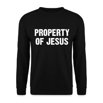 Property Of Jesus - Unisex Sweatshirt - black - Front - Alina (178cm) & Michal (187cm)