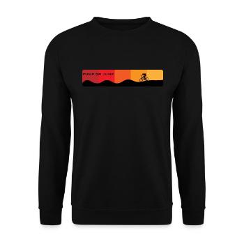 Mtb VTT Vélo de piste de pompage - Sweat-shirt Unisexe - noir - Devant - Alina (178cm) & Michal (187cm)