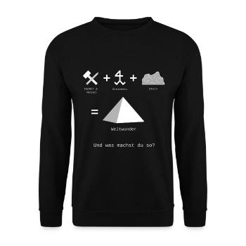Weltwunder - Unisex Pullover - Schwarz - Vorne - Alina (178cm) & Michal (187cm)