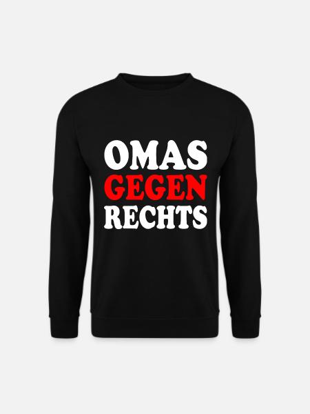 Omas gegen rechts - Unisex Pullover - Schwarz