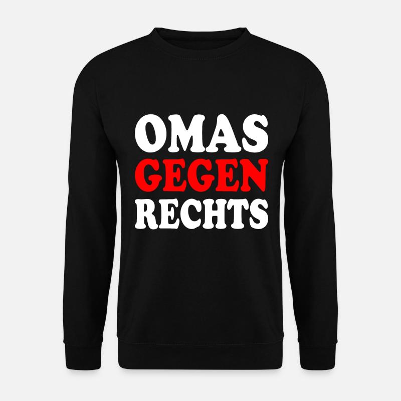 Omas gegen rechts - Unisex Pullover - Schwarz