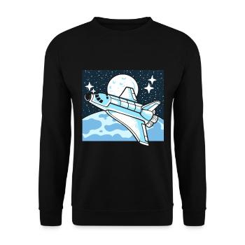 Space Shuttle Ingenieur für Luft-und Raumfahrt - Unisex Pullover - Schwarz - Vorne - Alina (178cm) & Michal (187cm)