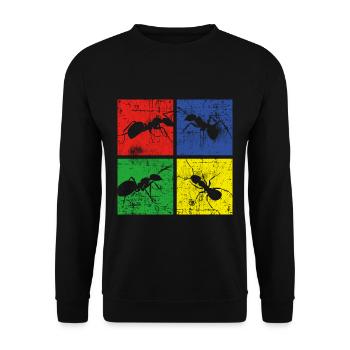 Ant - Unisex Sweatshirt - black - Front - Alina (178cm) & Michal (187cm)