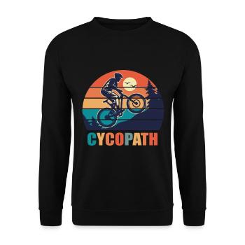 vélo bmx cycopath humour cycliste montagne - Sweat-shirt Unisexe - noir - Devant - Alina (178cm) & Michal (187cm)