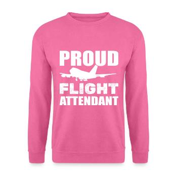 Cooler Flugbegleiter Airline Stewardess - Unisex Pullover - Pink - Vorne