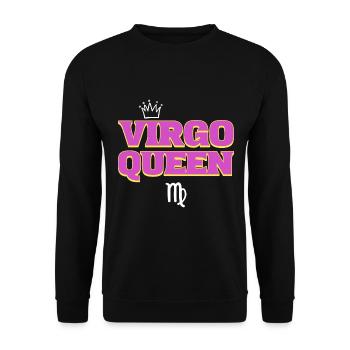 Virgo Queen Astrologen - Unisex Pullover - Schwarz - Vorne - Alina (178cm) & Michal (187cm)