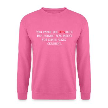 FERNsehen - Unisex Pullover - Pink - Vorne