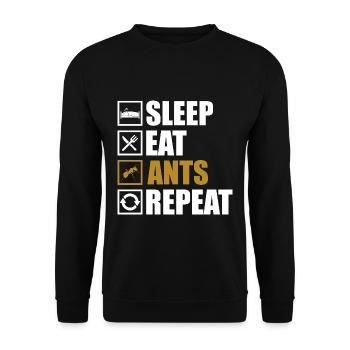 Ant - Unisex Sweatshirt - black - Front - Alina (178cm) & Michal (187cm)