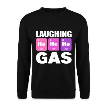 Il il laughing gaz drôle physicien - Sweat-shirt Unisexe - noir - Devant - Alina (178cm) & Michal (187cm)