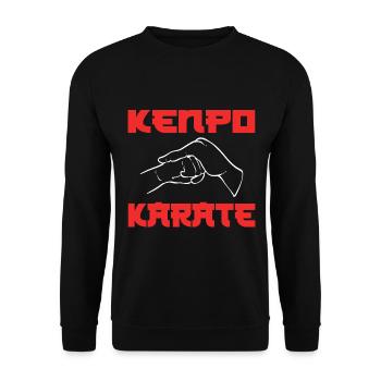 Kenpo Karate Kampfsportler - Unisex Pullover - Schwarz - Vorne - Alina (178cm) & Michal (187cm)