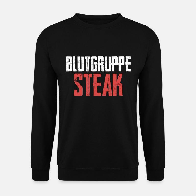 Bifteck de groupe sanguin - Sweat-shirt Unisexe - noir
