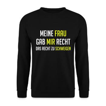 Frauen haben immer Recht - Partnerlook Partner - Unisex Pullover - Schwarz - Vorne - Alina (178cm) & Michal (187cm)