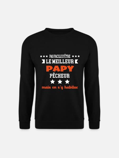 Meilleur papy pêcheur - Sweat-shirt Unisexe - noir