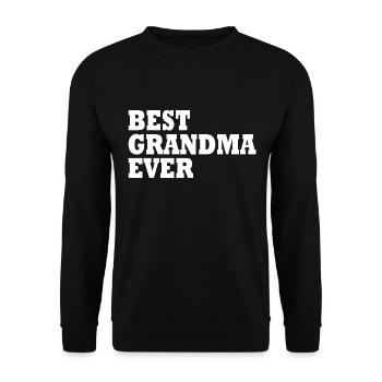 Best grandma ever - Unisex Sweatshirt - black - Front - Alina (178cm) & Michal (187cm)