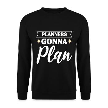 Lustiger Veranstaltungsmanager - Unisex Pullover - Schwarz - Vorne - Alina (178cm) & Michal (187cm)