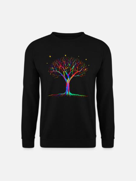 Magischer Baum - Psychedelische Kunst - Unisex Pullover - Schwarz