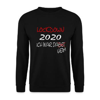 Lockdown 2020 ich war dabei - Unisex Pullover - Schwarz - Vorne - Alina (178cm) & Michal (187cm)
