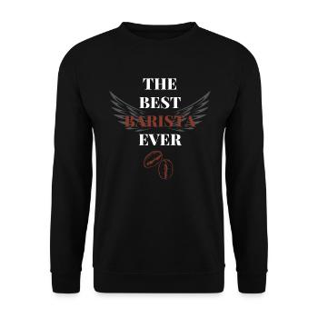 The best barista ever - Unisex Sweatshirt - black - Front - Alina (178cm) & Michal (187cm)