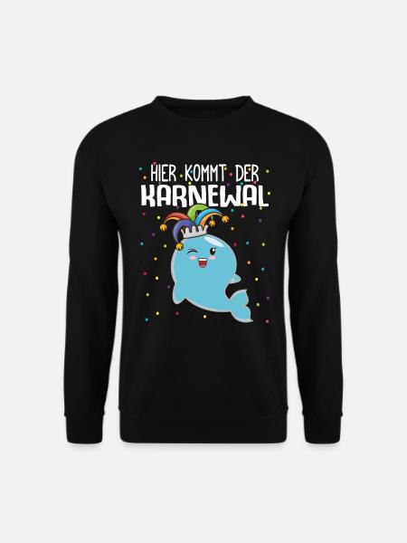 Karnewal Fasching Karneval Kostüm Wal Fasnacht - Unisex Pullover - Schwarz