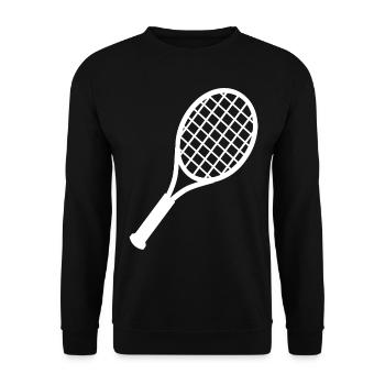 Tennis racket design for the tennis player - Unisex Sweatshirt - black - Front - Alina (178cm) & Michal (187cm)