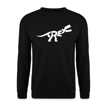 T-Rex - Tyrannosaurus Rex - Unisex Pullover - Schwarz - Vorne - Alina (178cm) & Michal (187cm)