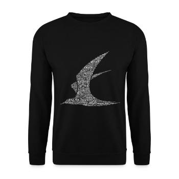 East Frisia in words - Unisex Sweatshirt - black - Front - Alina (178cm) & Michal (187cm)