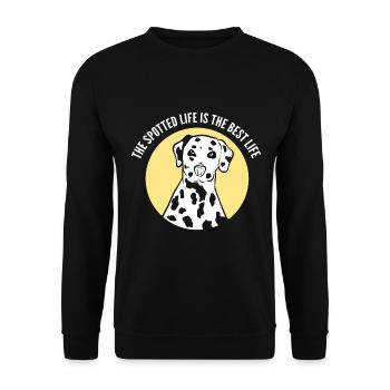 Dalmatiner Liebhaber Hundeführer - Unisex Pullover - Schwarz - Vorne - Alina (178cm) & Michal (187cm)
