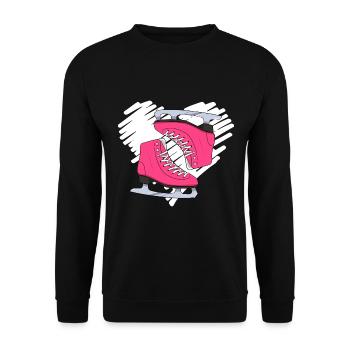 Ice Skates Professioneller Skater - Unisex Pullover - Schwarz - Vorne - Alina (178cm) & Michal (187cm)