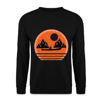 Kanuliebhaber Kanufahrer - Unisex Pullover - Schwarz - Vorne - Alina (178cm) & Michal (187cm)