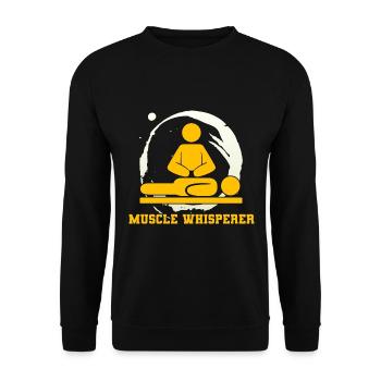 Muscle Whisperer Physiotherapist - Unisex Sweatshirt - black - Front - Alina (178cm) & Michal (187cm)